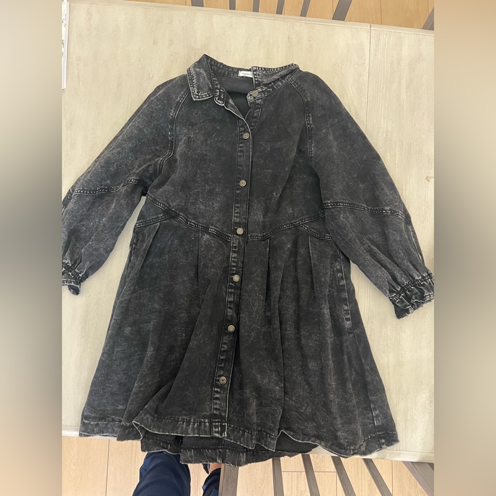 Black denim dress